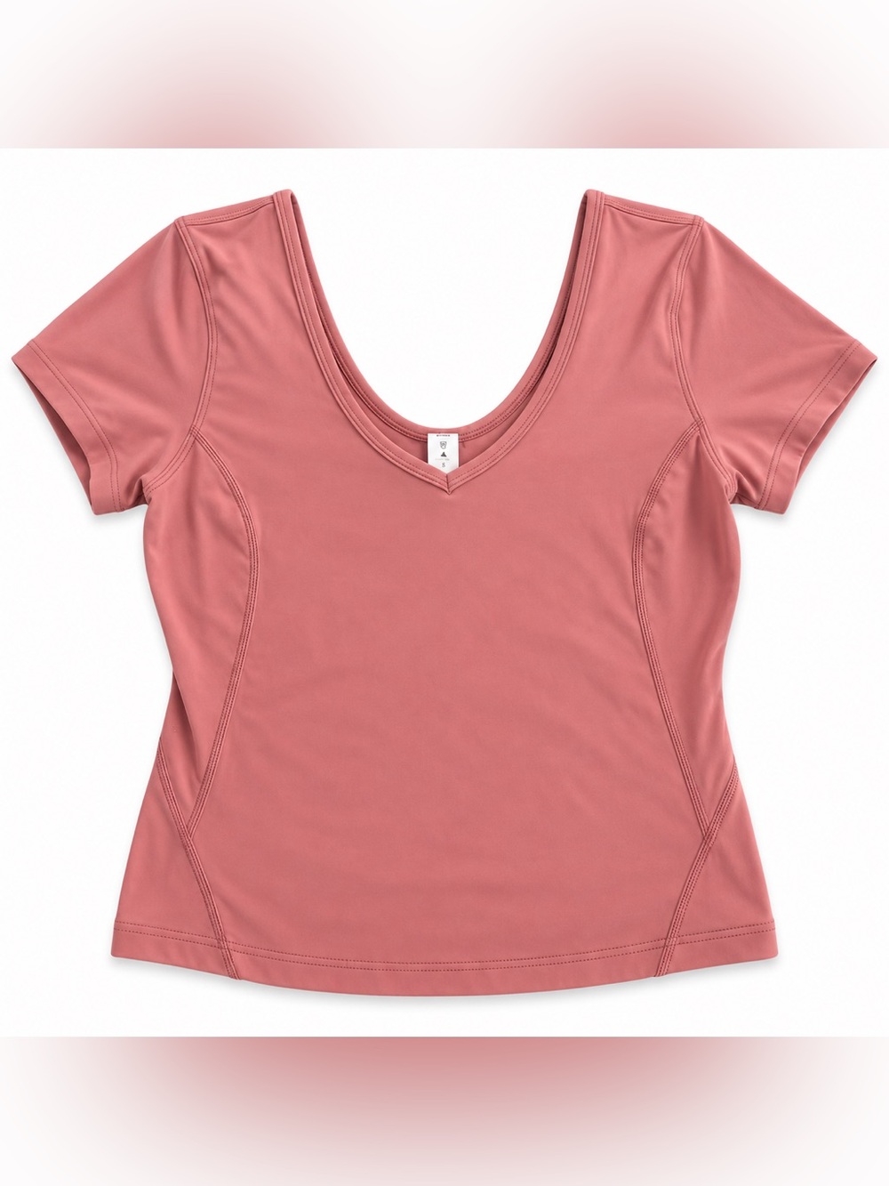 Women’s Pink Pure Barre Short Sleeve V-Neck Workout Top Size 6